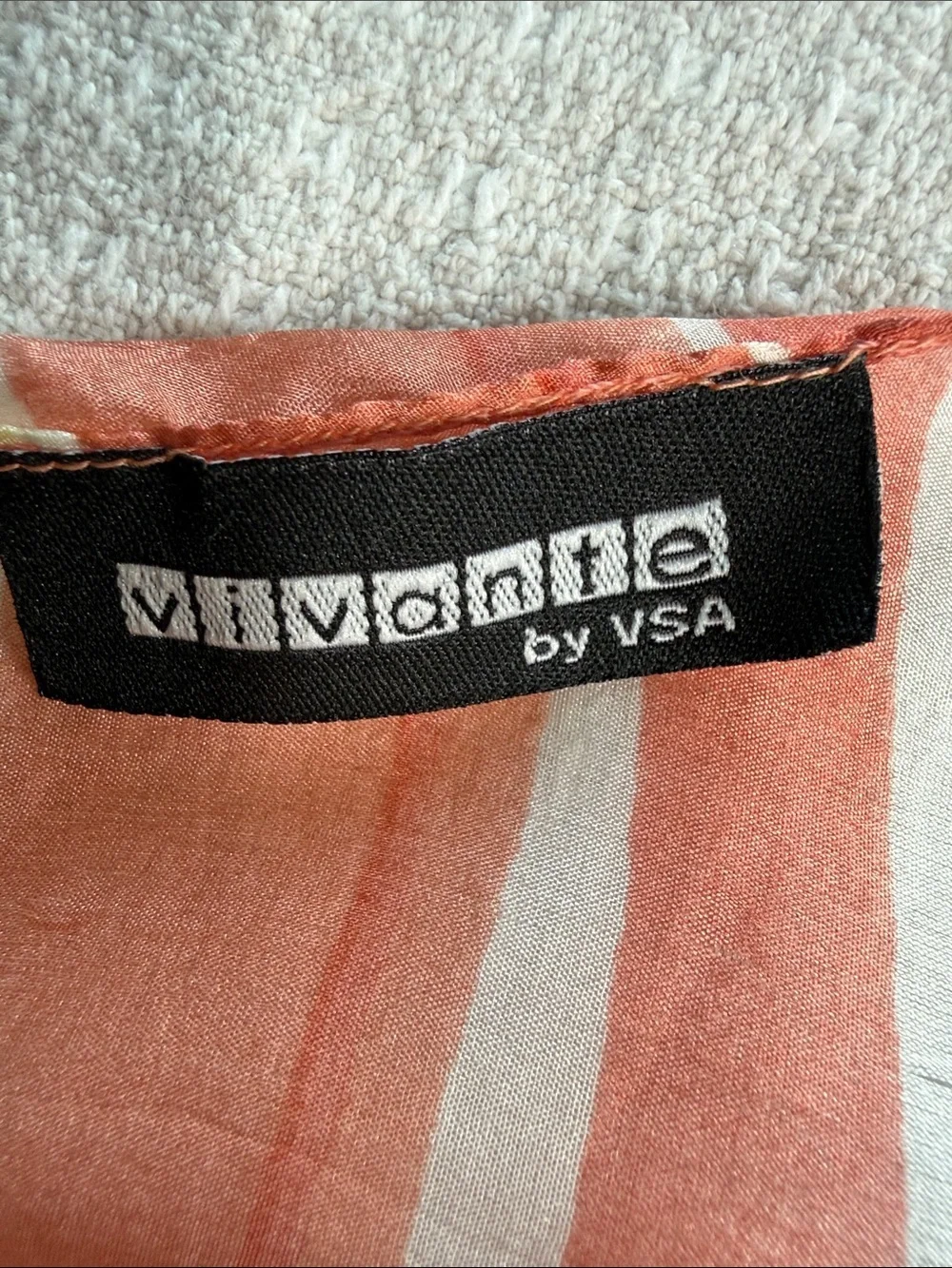 Vivante by VSA, colorful, striped silk scarf
